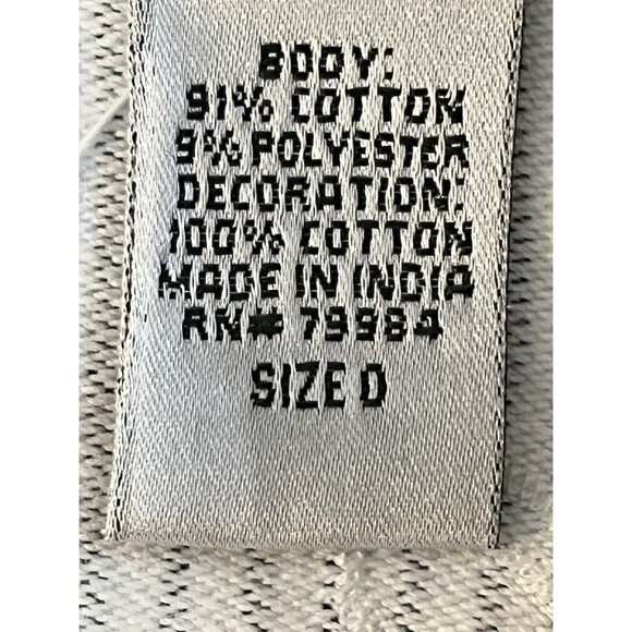 chicos Button Up Embroidered Stripes bouse top shirt 0 S 4 6 - Picture 9 of 10